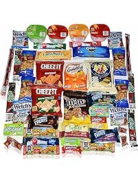 Blue Ribbon Care Package 45 Count Ultimate Sampler Mixed Bars, Cookies, Chips, Candy Snacks Box for Office, Meetings, Schools,Friends & Family, Military,College, Halloween , Fun Variety Pack