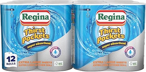Regina Thirst Pockets Kitchen Towels Large Pack Of 12 Amazon Co