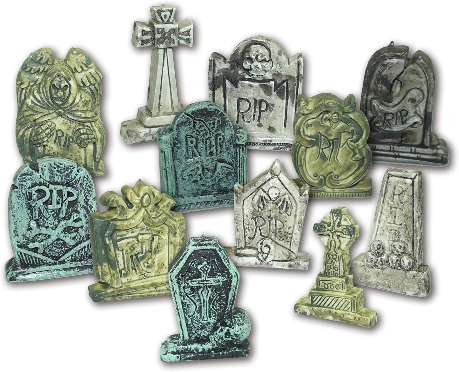 JOYIN Set of 12 Miniature Tombstones for Halloween Decorations : Garden & Outdoor