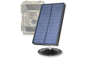 CREATIVE XP Trail Camera Solar Panel Kit - Waterproof 9V Solar Charger with 2400 mAh Rechargeable Lithium Battery - Outdoor Power for All Hunting Cameras
