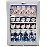 Whynter BR-091WS, 90 Can Capacity Stainless Steel Beverage Refrigerator with Lock, White