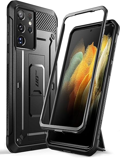 Amazon Com Supcase Unicorn Beetle Pro Series Case Designed For Samsung Galaxy S21 Ultra 5g 21 Release Full Body Dual Layer Rugged Holster Kickstand Case Without Built In Screen Protector Black