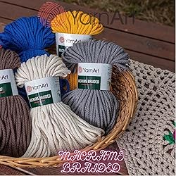 YarnArt Macrame Braided Soft Cord, 55% Cotton