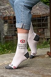 Blue Q Women's Funny Novelty Crazy Crew Socks with