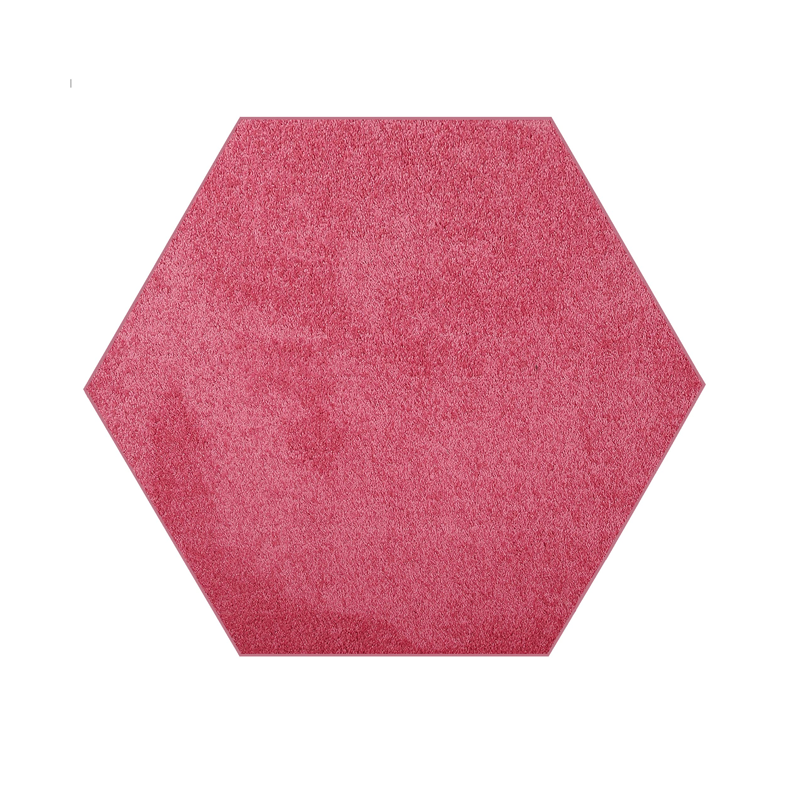 Furnish my Place Modern Plush Solid Color Rug – Pink, 12′ Hexagon, Pet and Kids Friendly Rug. Made in USA, Area Rugs Great for Kids, Pets, Event, Wedding