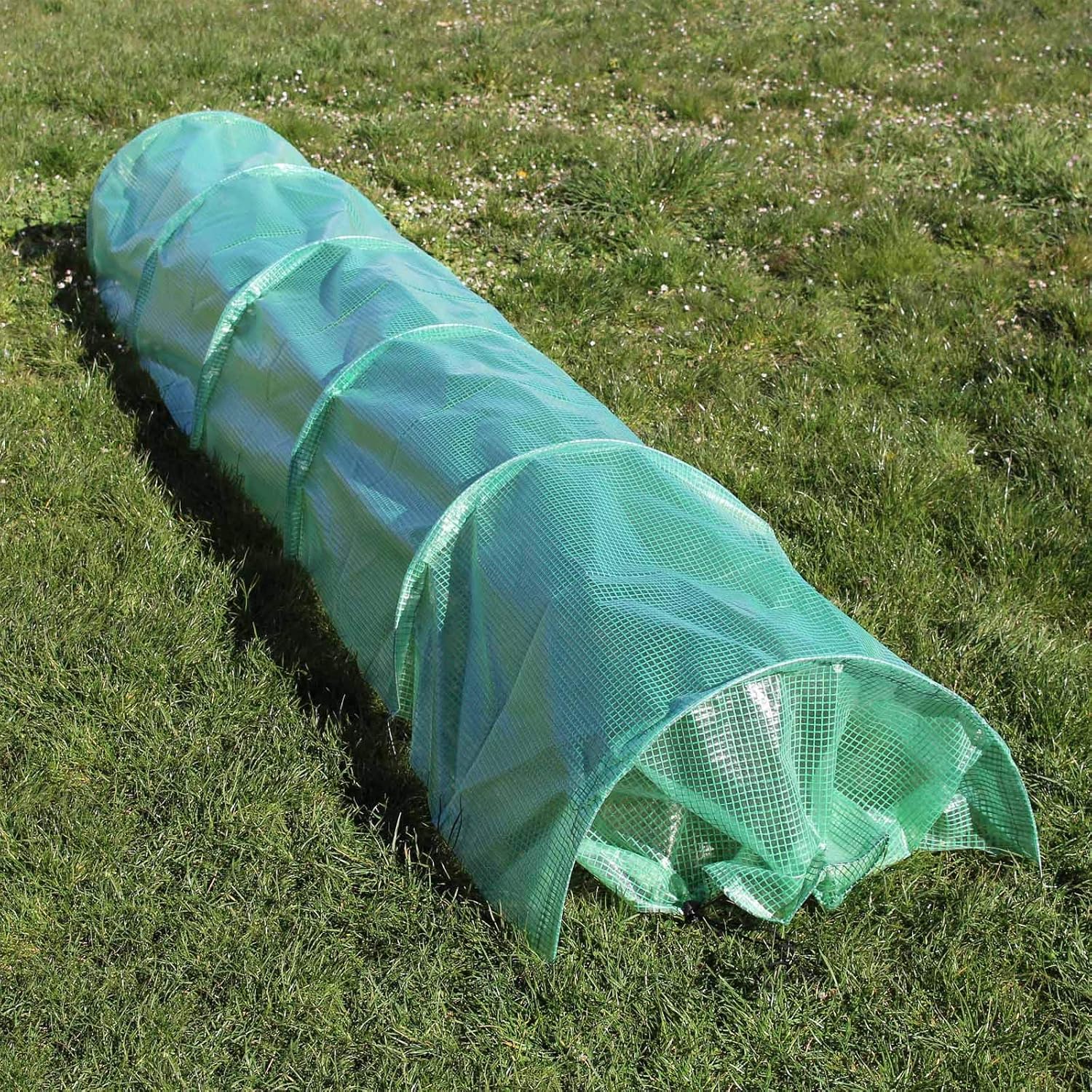 Folientunnel 300x65x45cm, Pflanztunnel mit PE-Gitternetzfolie, Frühbeet-Schutztunnel