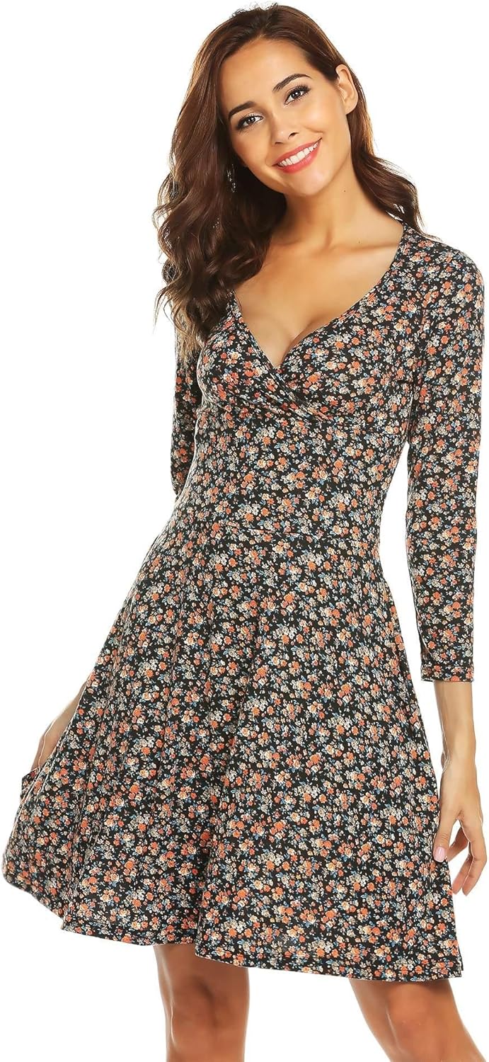 long sleeve flowy midi dress