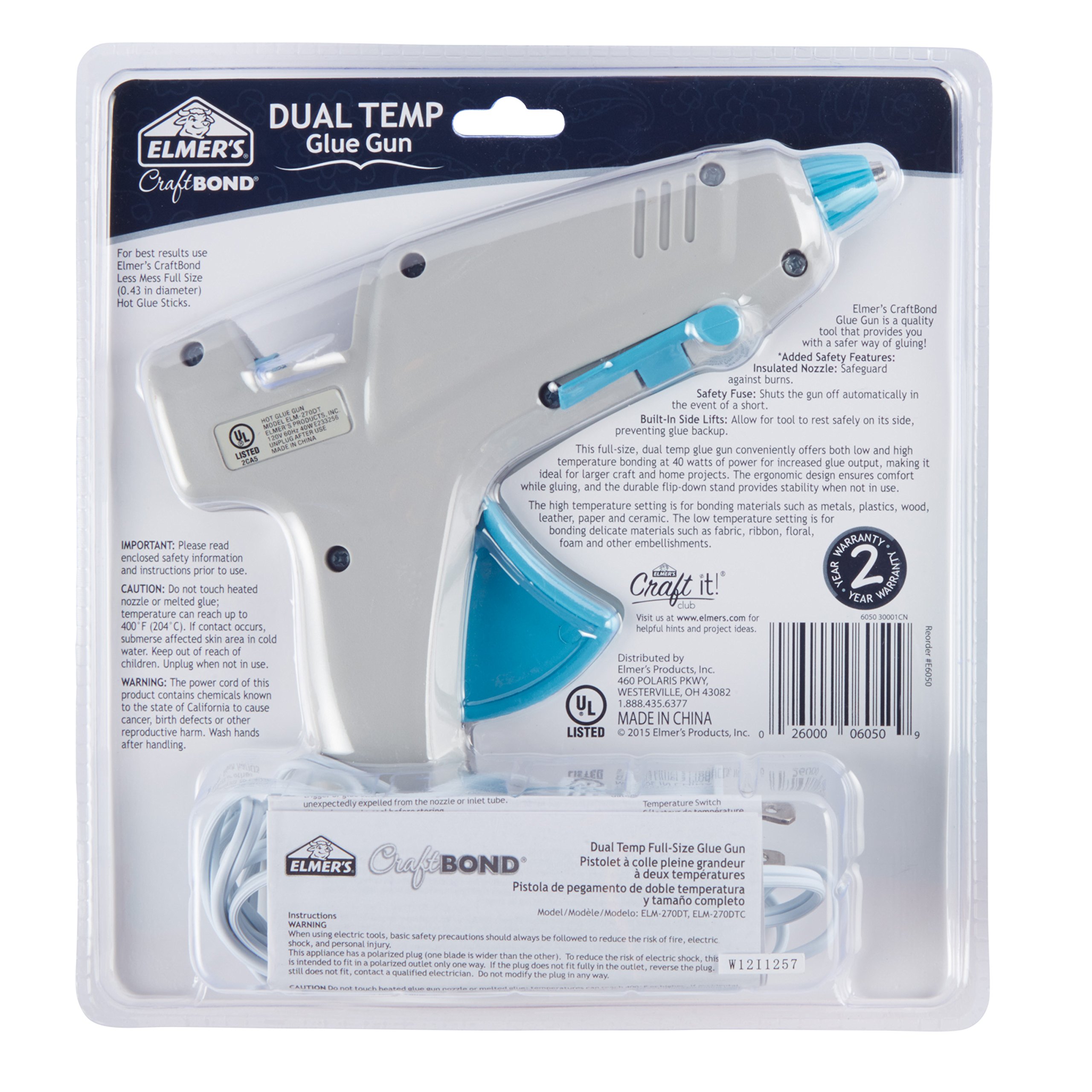 Elmer's Craft Bond Dual Temp Hot Glue Gun, 40W (E6050) Buy Online in