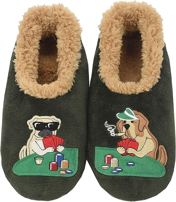 Snoozies Mens Pairable Slippers Comfortable Slippers for Men Fuzzy Mens Slipper