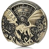 Spinner DND Dice DNDND 7-in-1 Spinner Metal D&amp;D Dice Set with Gorgeous Gift Box for Dungeons and Dragon and Tabletop Game (Brass)