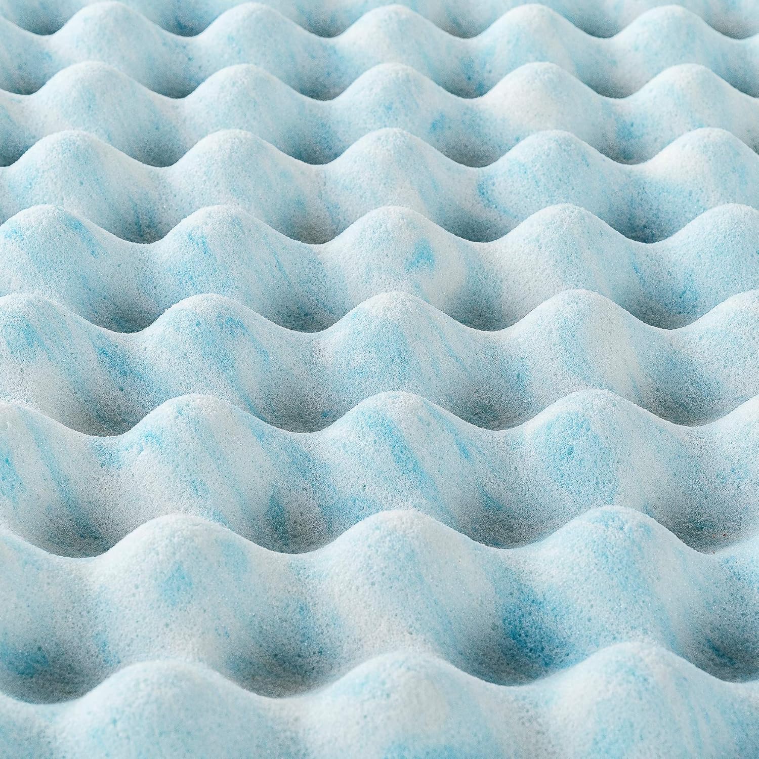 Zinus 2 Inch Swirl Gel Memory Foam Convoluted Mattress Topper / Cooling, Airflow Design / CertiPUR-US Certified, Twin: Home & Kitchen