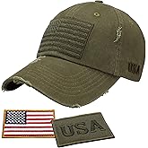 Antourage American Flag Unisex Baseball Hat for Men and Women | USA Flag Mesh Snapback Flat Visor Cap + 2 Patriotic Patches
