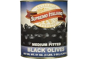 Supremo Italiano Medium Pitted Ripe Olives, 51 Ounce