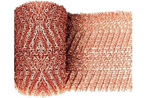 AIHMILCL Copper Mesh Rodent Control Copper Mesh Roll, Sturdy Pure Copper Stuff-fit Wire Mesh for Gap Copper Blocker Fill Fabric 4" x 40"