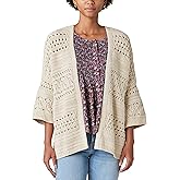 Lucky Brand Womens Crochet Cardigan