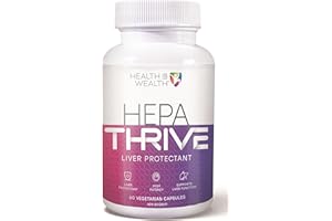 Health IS Wealth HepaTHRIVE High Potency Liver Function Support Supplement - Contains Organic Milk Thistle, Betaine, Burdock,