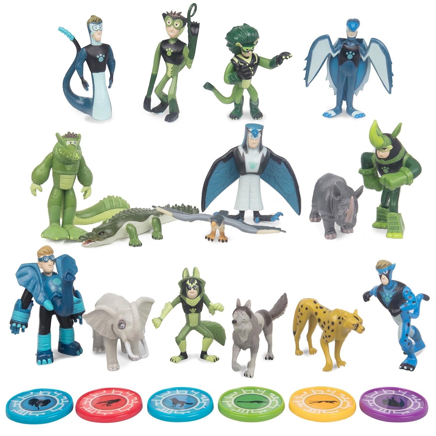 Wild Kratts Toys Collector Action Figure Set Figures and Discs 22 Piece