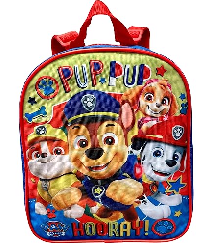 Paw Patrol Backpack Set - Bundle with 16 Bag Featuring Rubble, Marshall, Chase Plus Water Bottle, Tattoos, More | Paw Patrol School Supplies for Kids | Kids' Backpacks