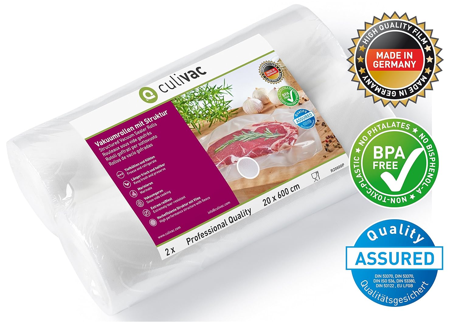 culivac rollos de plástico para envasar al vacío Professional de x cm