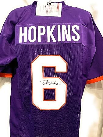 Deandre Hopkins Clemson Tigers Signed Autograph Purple