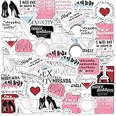 Sex and The City 50 Count Vinyl Large Deluxe Stickers Variety Pack – Fashion Quote & City-Inspired Decals for Laptop, Water Bottle, Scrapbooking, Tablet, Indoor & Outdoor Use