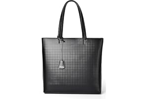 FSD.WG Men's Tote Bag,Business Bag, Leather Briefcase,Elegant Leather（PU）,Large Capacity,Black