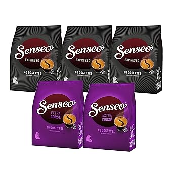 Senseo Espresso XL Kaffee Sorten Set, 5er Pack, (200 Pads)