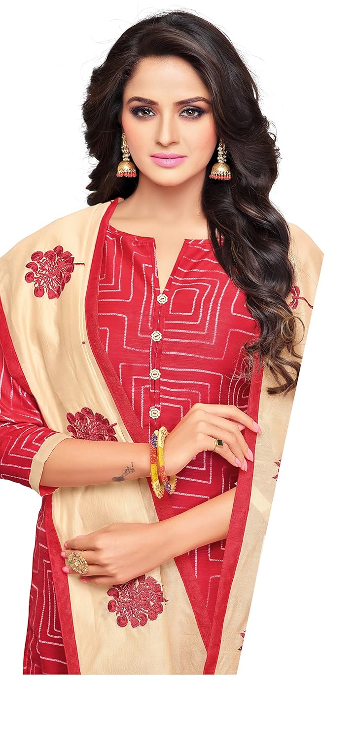 oomph! women's unstitched cotton blend salwar suit dupatta material