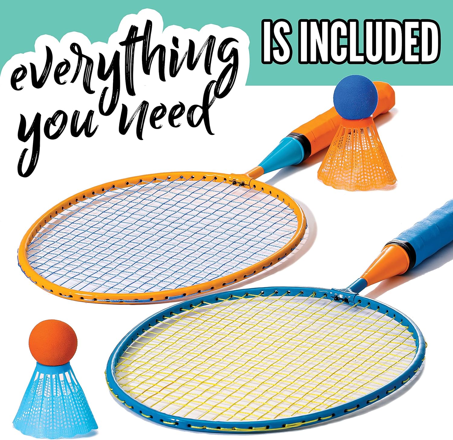 Franklin Sports Kids Badminton Set - Smashminton Set - 2 Player Youth Combo Set with Birdies : General Sporting Equipment : Sports & Outdoors