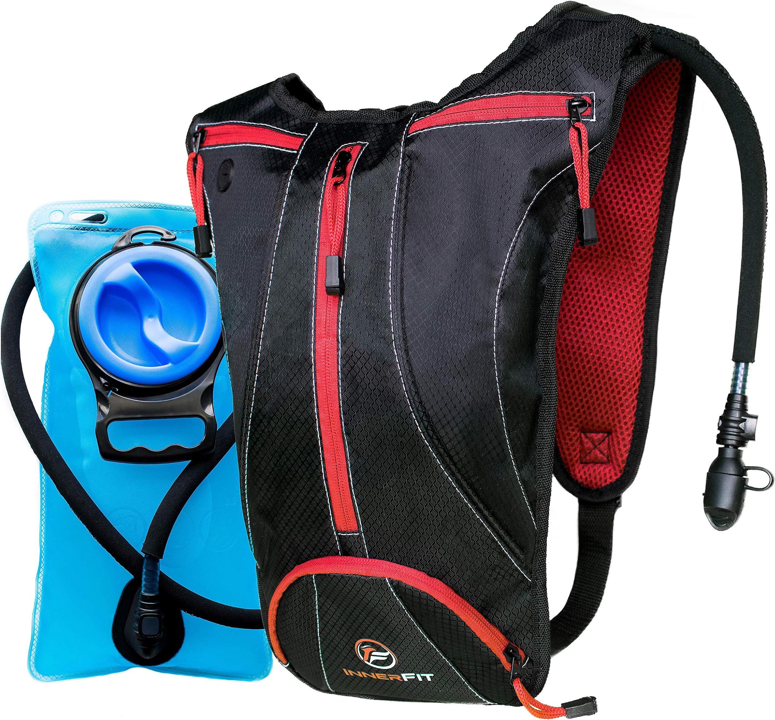 InnerFit Hydration Backpack & 2L Water Bladder, Durable Camel Backpack Hydration Pack-Running, Cycling, Biking, Skiing, Outdoor Activities - Versatile & Lightweight Hiking Backpack