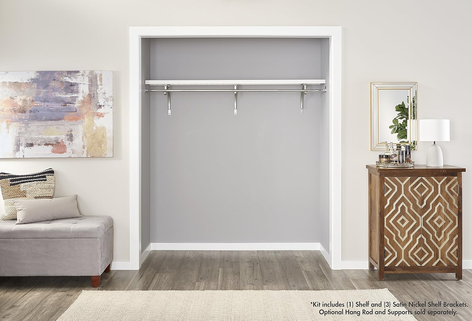 ClosetMaid 1423 Premium Wood Solid Shelf Kit, 6-Foot X 12-Inch, White: Home & Kitchen