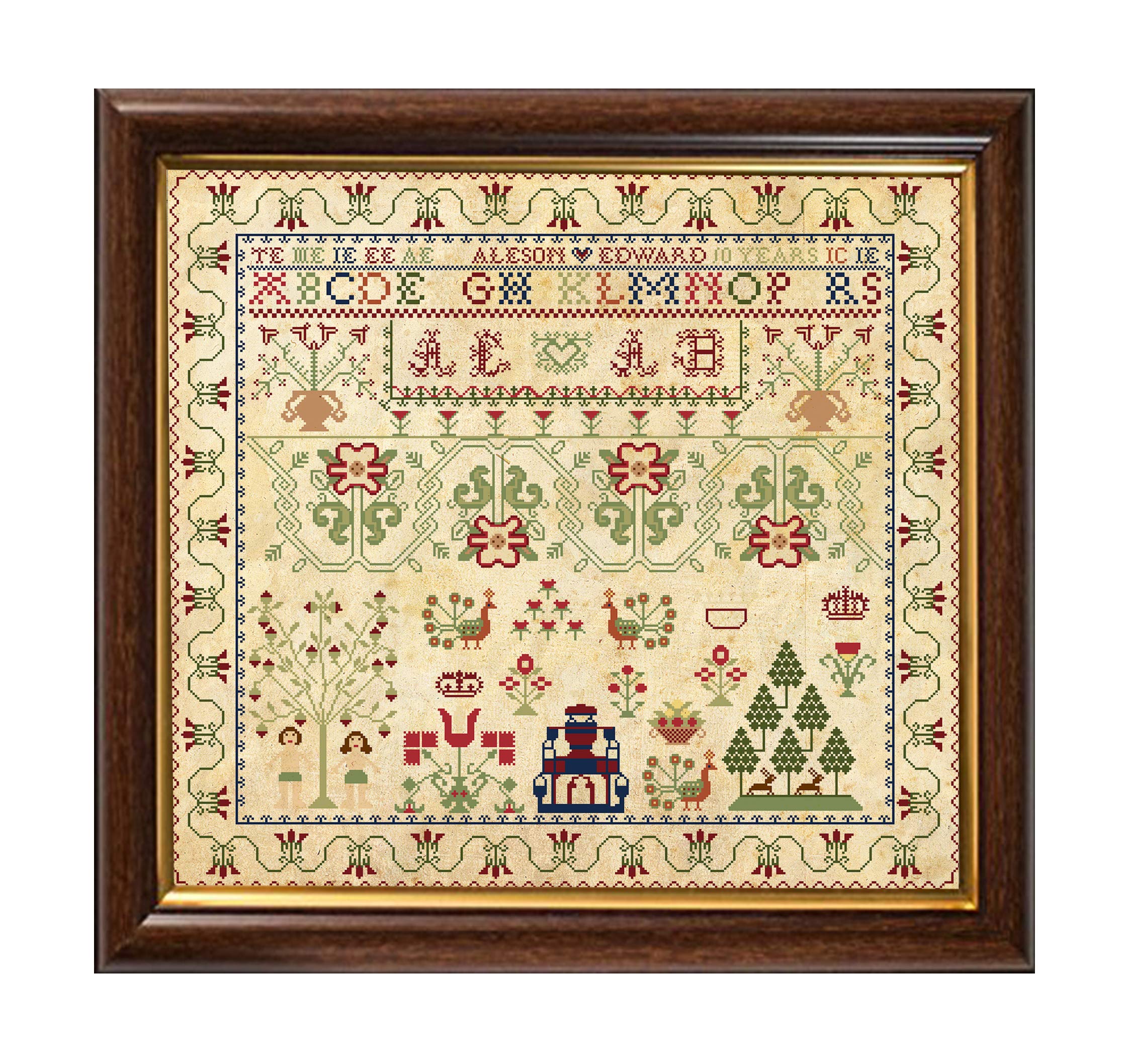 Antique 1791 Scottish Sampler Reproduction Cross Cross Stitch Counted Chart Pdf On Cd Unique Easy To Make Vintage English Embroidery Needlepoint European Scotland Buy Online In Guernsey At Guernsey Desertcart Com Productid 161979830