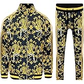 G-Style USA Men's Track Set Suits Zipper Top and Pants