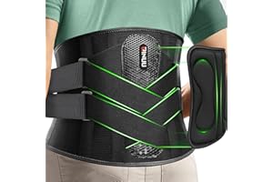 ZINUU Back Brace for Lower Back Pain Relief with 3D Pad & Bionic Support System, 8X Powerful Adjustable Lumbar Support Belt for Men & Women, Soft Breathable Back Support Brace, Ergonomic Design, for Herniated Disc,Sciatica, M
