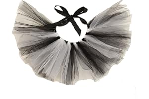PAWPATU Handcrafted Black, White, Mesh Tutu for Small Dogs.