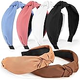 DiyJibb Headbands for Women Girls - 6PCS Stylish Top Knotted Headbands - Knotted Headband for Women - Head Bands Wide Hairband Hair Accessories