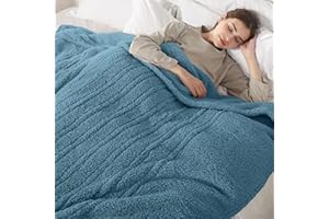 ESTINGO Heated Blanket Full Size Electric Heating Blanket with 6 Heating Levels & 1-10 Hours Adjustable Timer, Soft Cozy Sherpa Washable with ETL Certified for Whole Body, 72"X84", Slate Blue