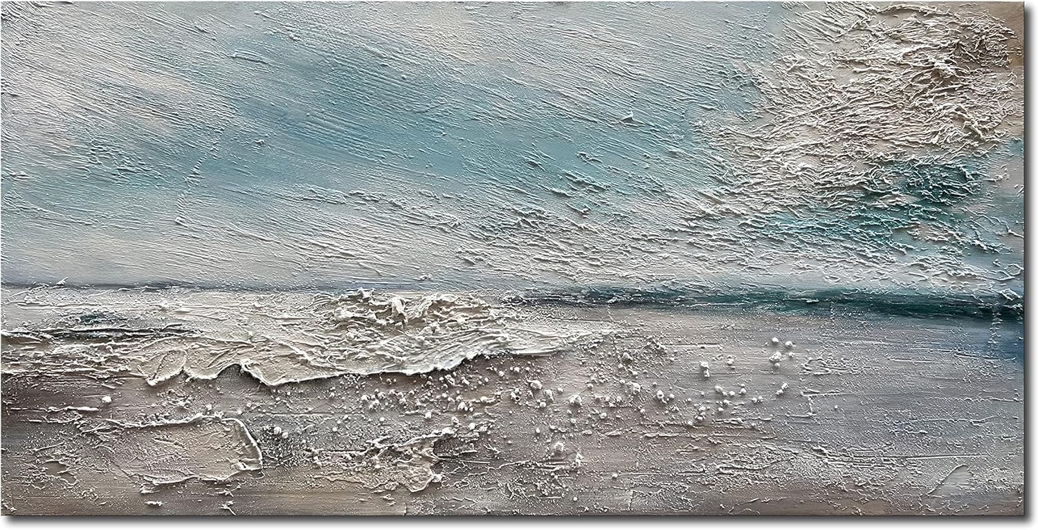 Paintings - NANKAI 24x48 inch hand-painted abstract painting wall art Modern art, living room Bedroom office home wall art decoration