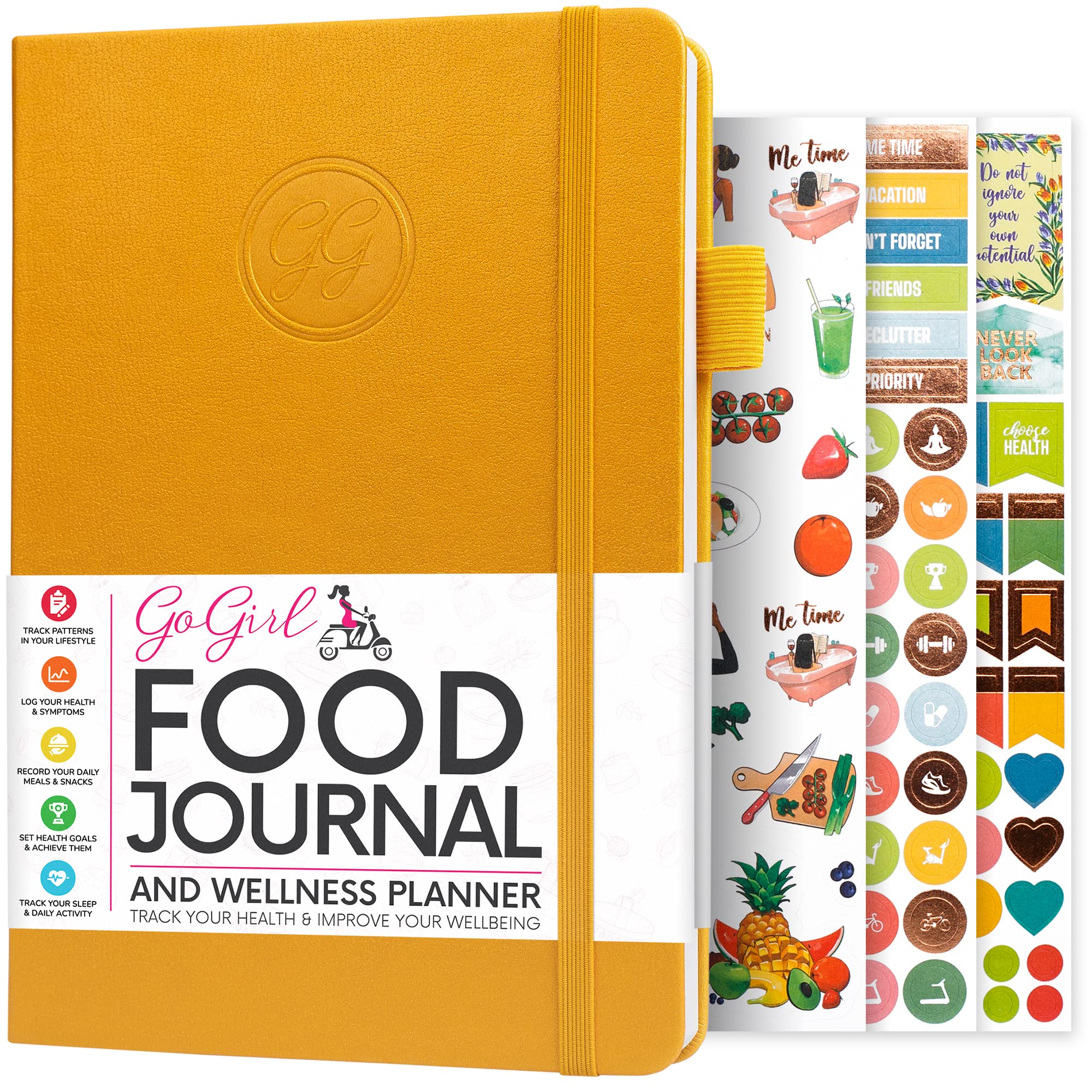 Photo 1 of *USED*
GoGirl Food Journal & Wellness Planner –– Diet & Fitness Diary – Nutrition Journal with Meal, Exercise & Weigh Loss Tracker, A5 (Amber Yellow)