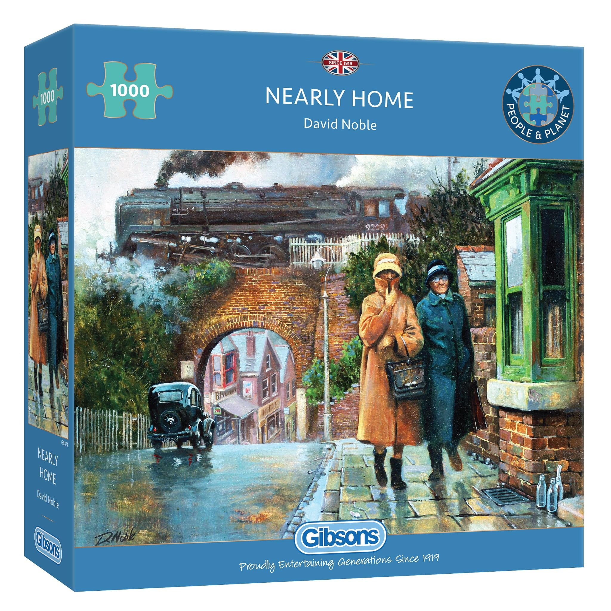 Nearly Home | 1000 Piece Jigsaw Puzzle | Nostalgic Train Puzzle | Sustainable Jigsaw Puzzle for Adults | Premium 100% Recycled Board | Great Gift for Adults | Gibsons Games