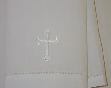 white linen baptism cloth