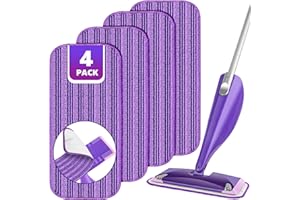 Reusable Mop Pads Compatible with Swiffer Wet Jet, Wet Jet Pads Refills for Swiffer Mop, Microfiber Replacement Pads for Hard