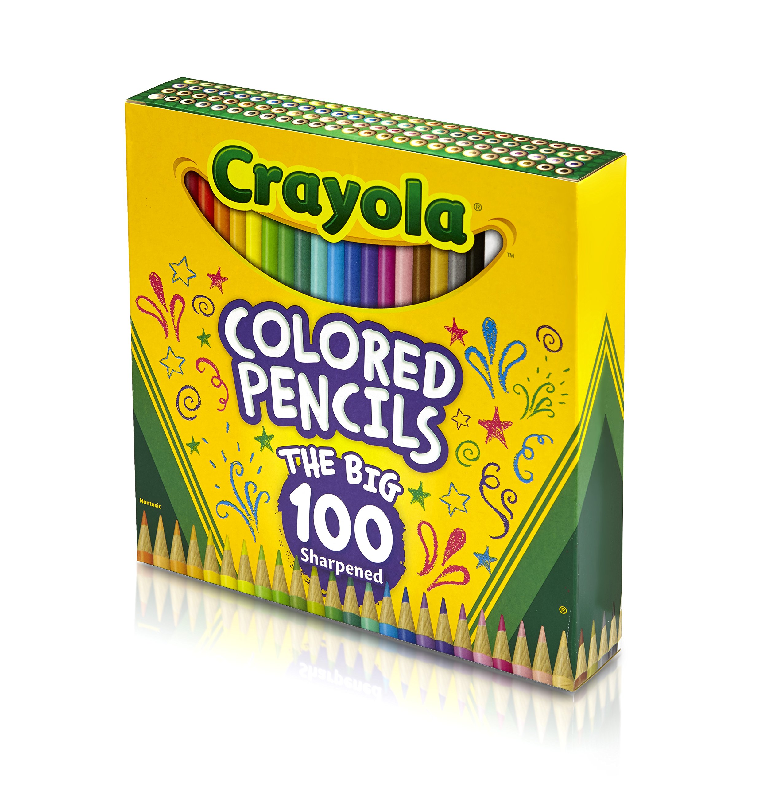 Crayola Colored Pencils, 100 Count, Vibrant Colors, Presharpened, Art Tools, eBay