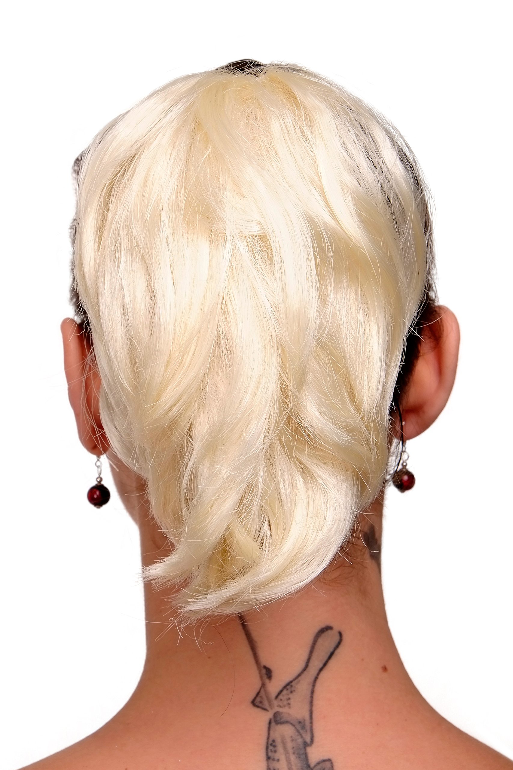 WIG ME UP - T6545-613 Ponytail Hairpiece extension short wild look platinum blond 10inch