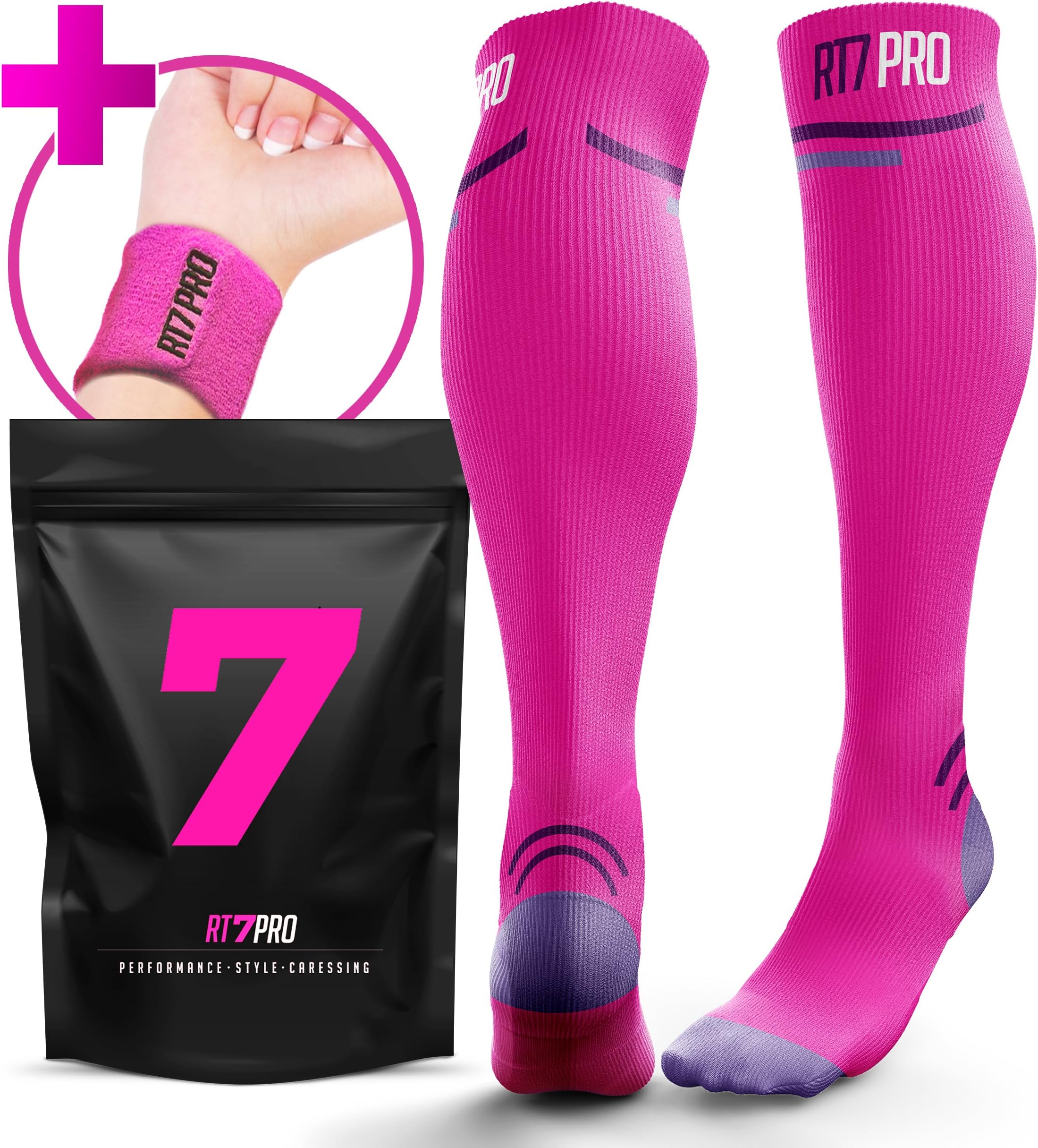 Running Compression Socks - Pro Compression Socks for Women & Men - Knee High Socks for Pregnancy, Travel & Nurses - Best Running Accessories - Graduated Athletic Fit Boosts Circulation & Recovery