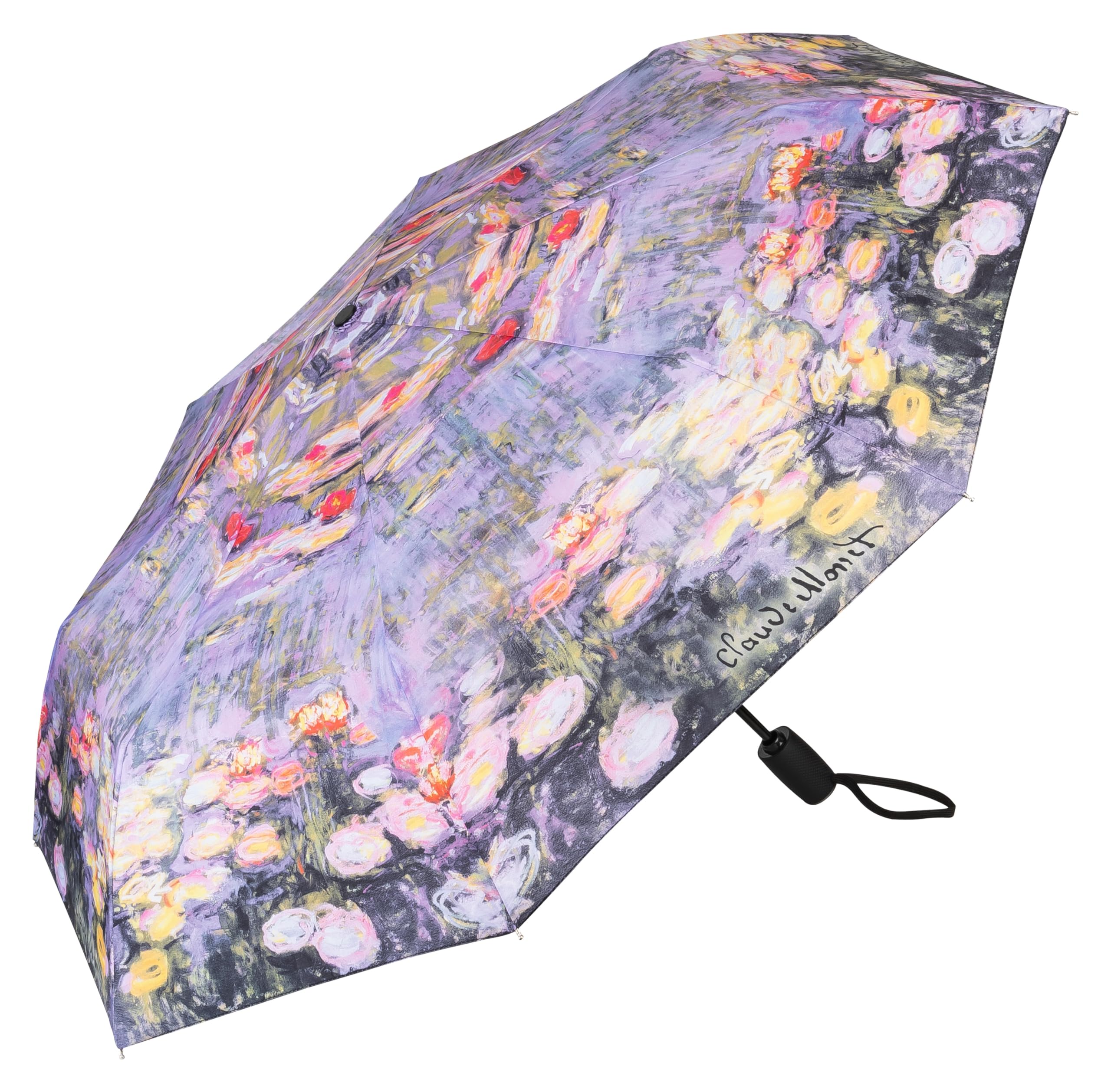 VON LILIENFELD® Folding Pocket Umbrella Automatic Lightweight auto Open/closeTelescopic Motif Women Art Claude Monet: Waterlilies
