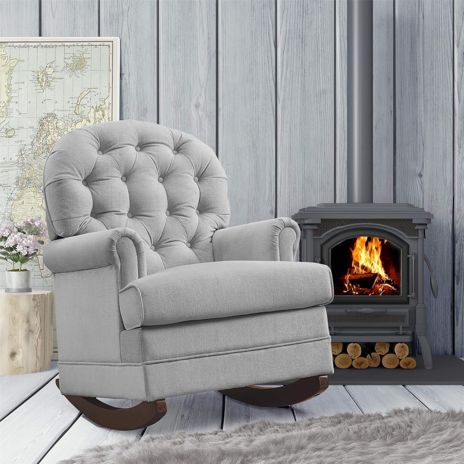 baby relax brielle button tufted rocker