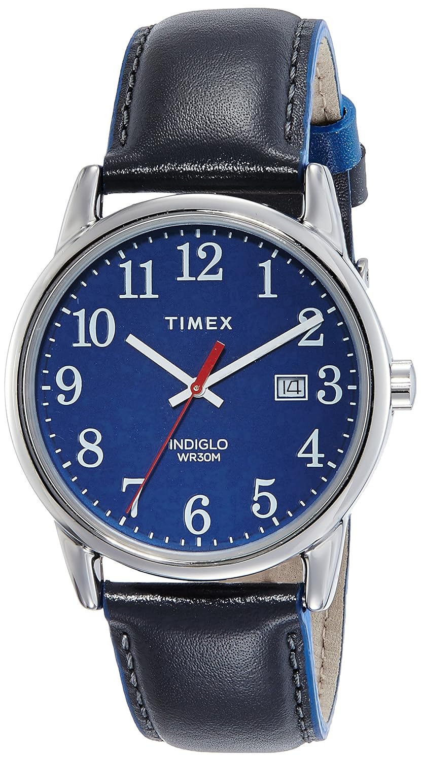 timex blue dial watch