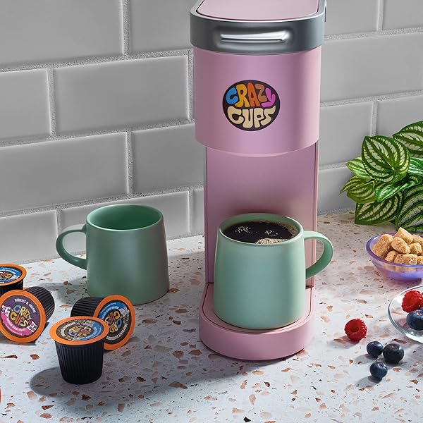 CRAZY CUPS BLUEBERRY COFFEE PODS VARIETY PACK, MAGIC BERRIES FLAVORED COFFEE, SINGLE SERVE RECYCLABLE PODS COMPATIBLE WITH KEURIG K CUP BREWERS, 24 COUNT