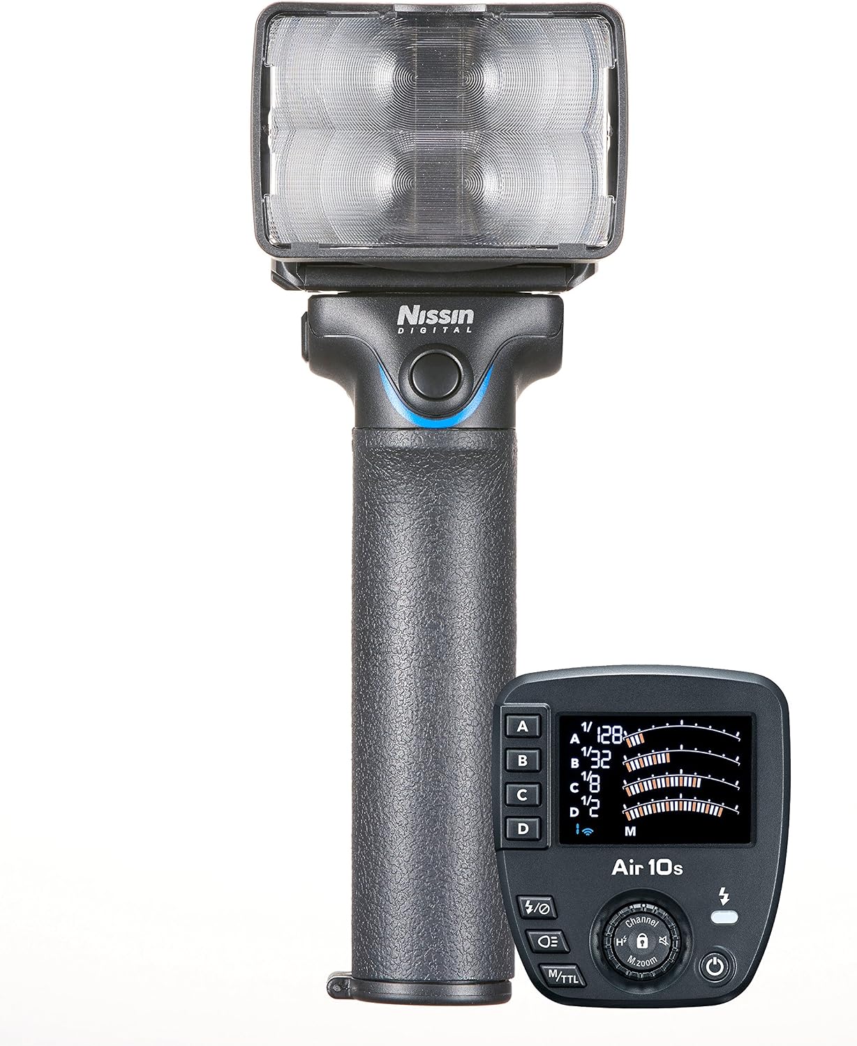Nissin MG10 Wireless Handheld Zoom Flash with Air 10S Commander for DSLR Camera Four Thirds Fit, Black, Four Thirds Bundle